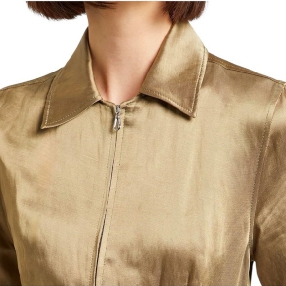 Sandro Belted Satin Short-Sleeve Jumpsuit Size 36 - Picture 6 of 15